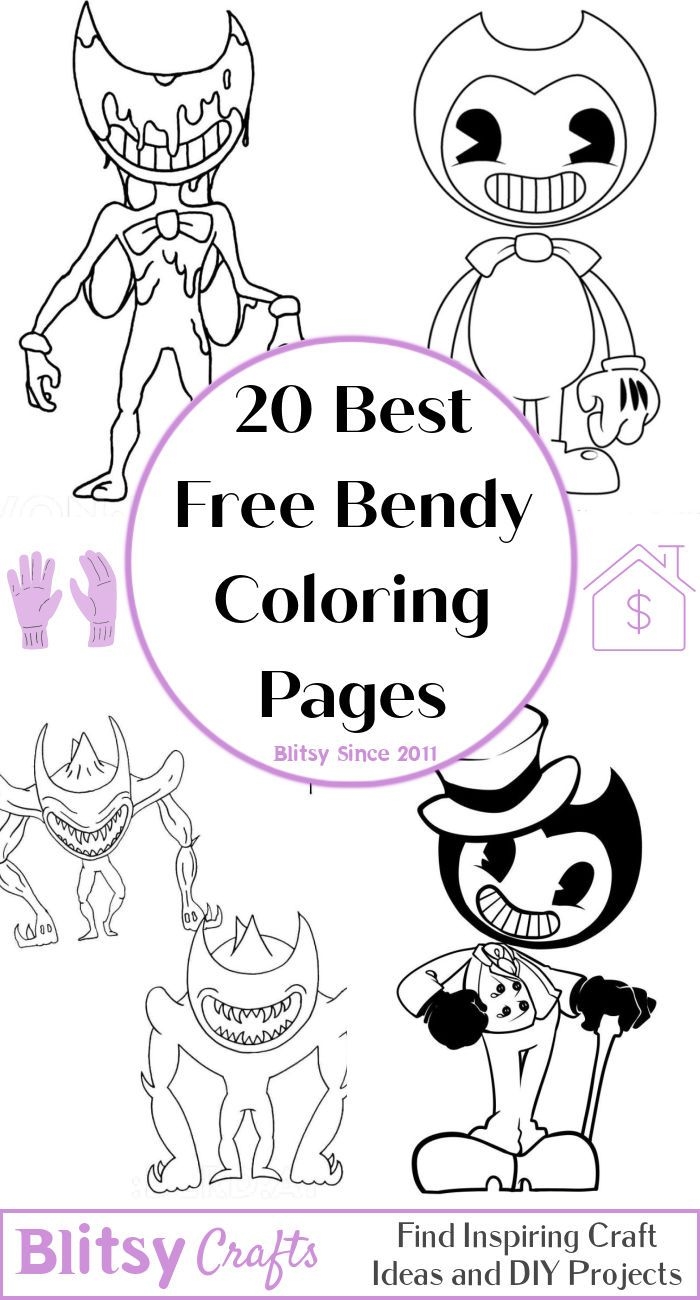 20 Free Bendy Coloring Pages For Kids And Adults 20 Free Bendy Coloring Pages For Kids And Adults