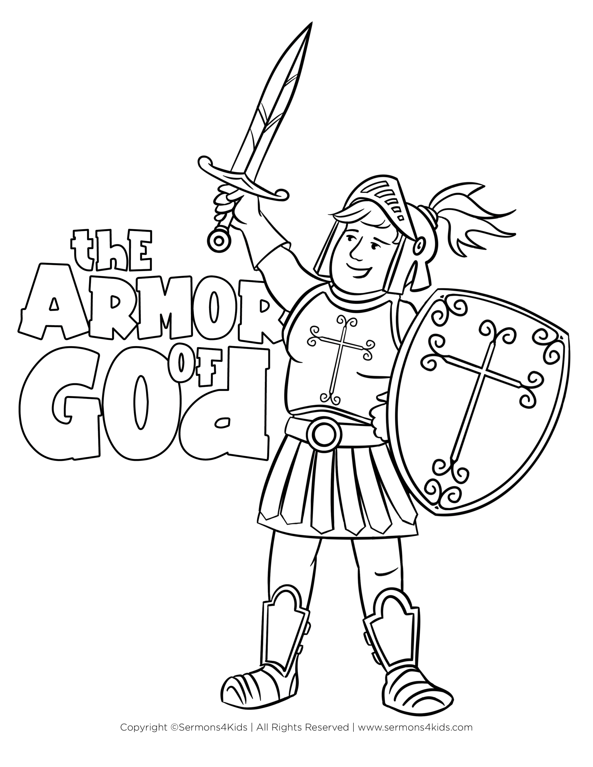 Armor Of God Bible Coloring Page For Kids From Sermons4Kids Se Armor Of God Bible Coloring Page For Kids From Sermons4Kids Se