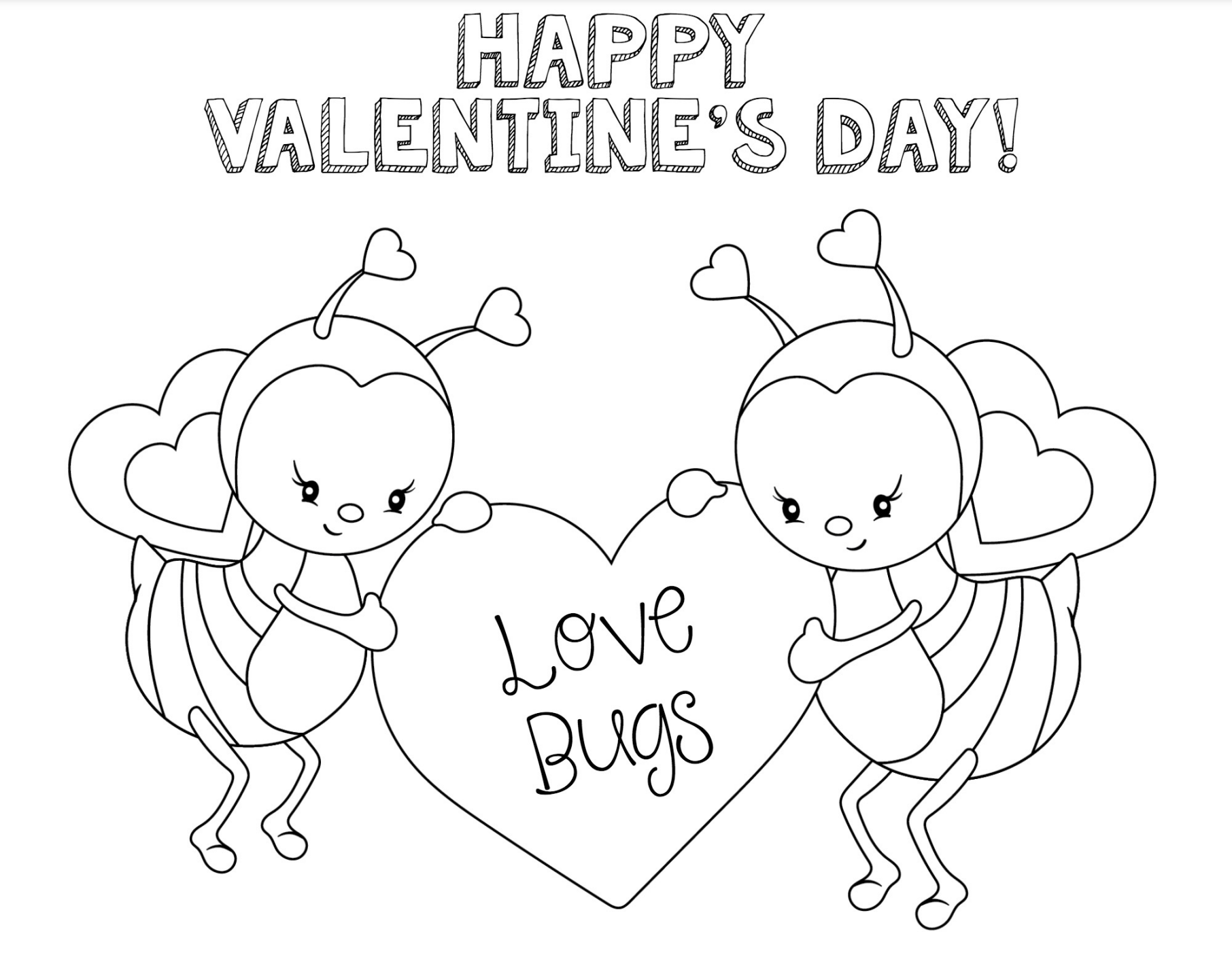 coloring pages valentines day printable