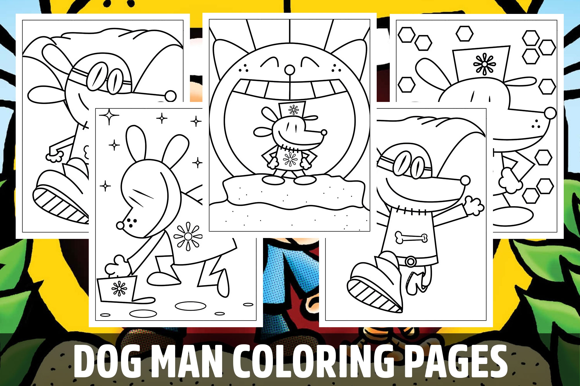dogman coloring pages printable