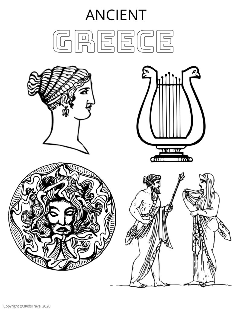 Free Printable Ancient Greece Coloring Pages 3 Kids Travel