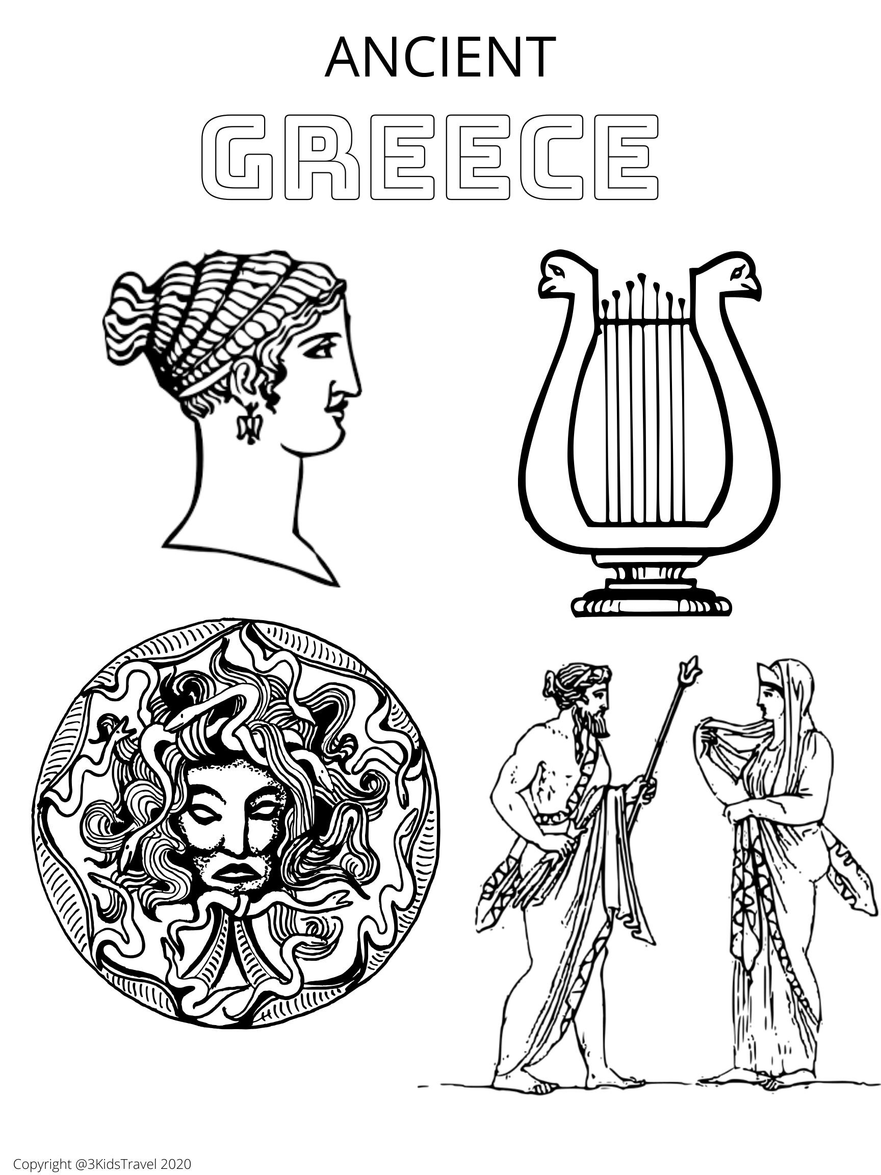 Free Printable Ancient Greece Coloring Pages 3 Kids Travel