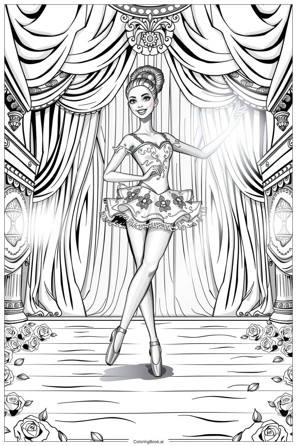 barbie printable coloring pages