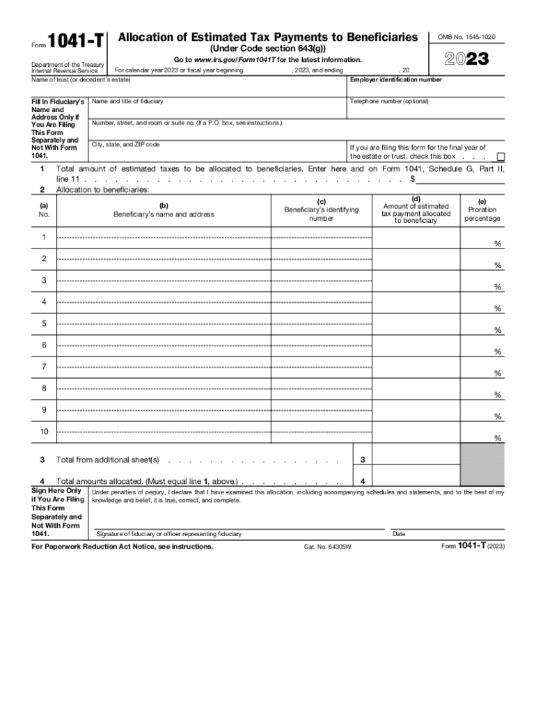 1041 T Fill Out Sign Online DocHub