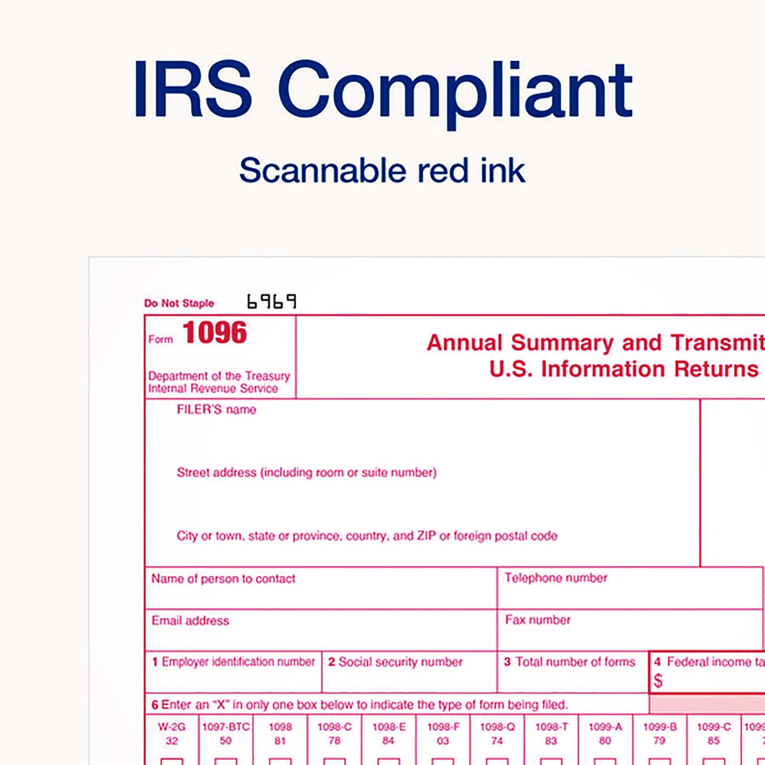 1096 Tax Form For Dot Matrix Printers Fiscal Year 2023 Two Part Carbonless 8 X 11 10 Forms Total TOPSTM 1096 Summary Forms Transmit The Totals For Select Information Returns To The IRS 1096 Tax Form For Dot Matrix Printers Fiscal Year 2023 Two Part Carbonless 8 X 11 10 Forms Total TOPSTM 1096 Summary Forms Transmit The Totals For Select Information Returns To The IRS