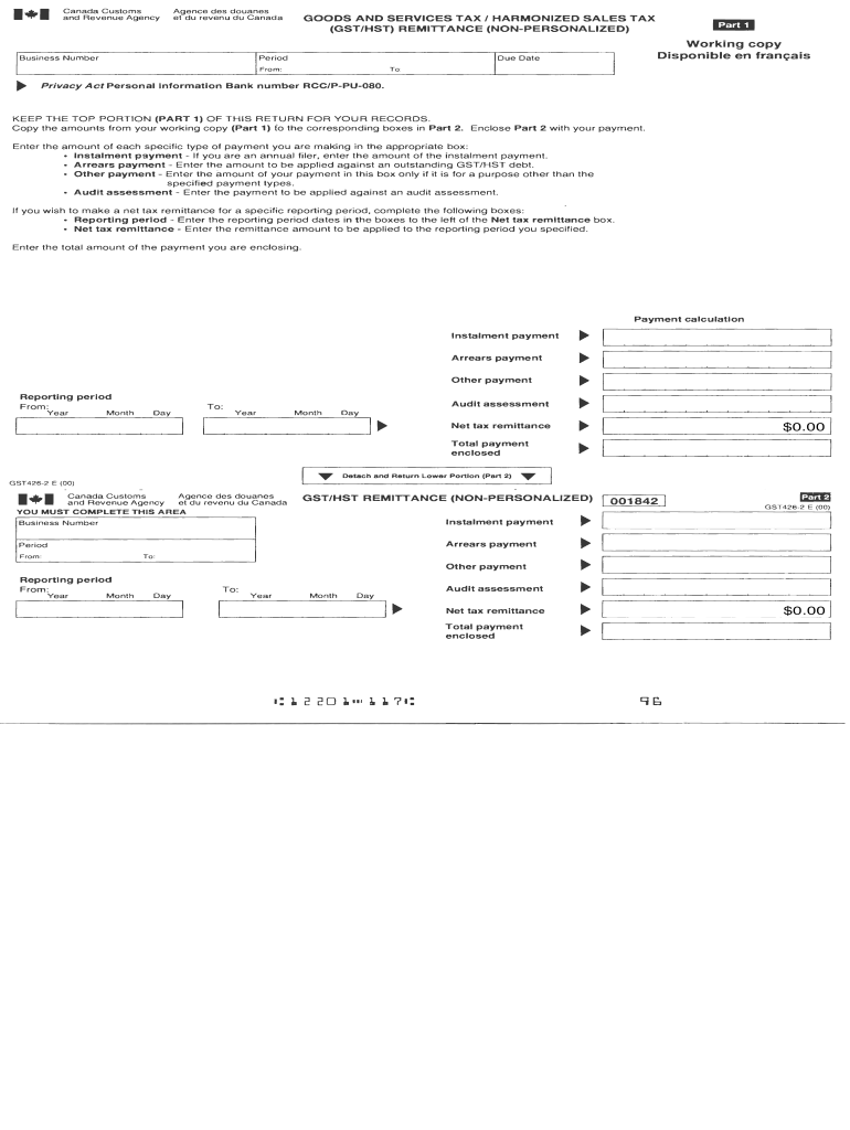 2000 Form Canada GST426 5 E Fill Out Sign Share Online PdfFiller