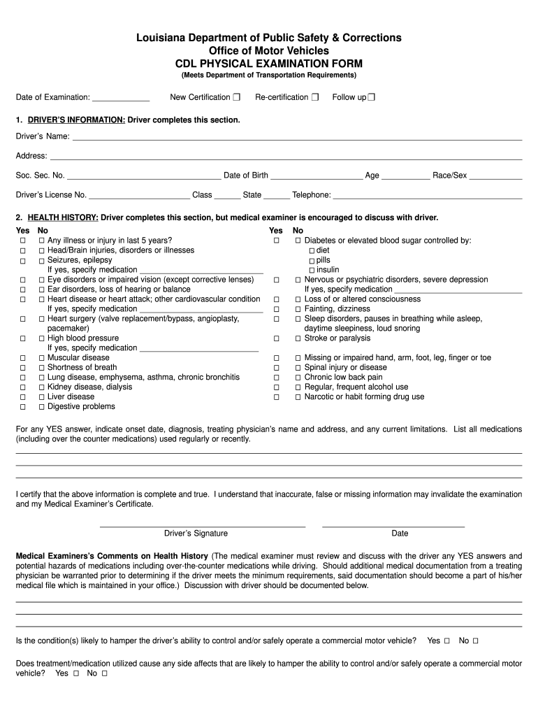 free printable dot physical forms