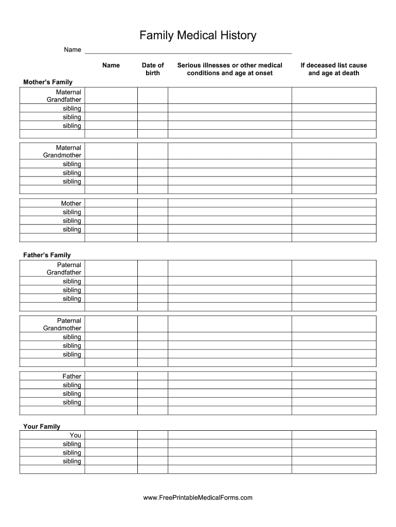 free printable medical history forms pdf free printable medical history forms pdf