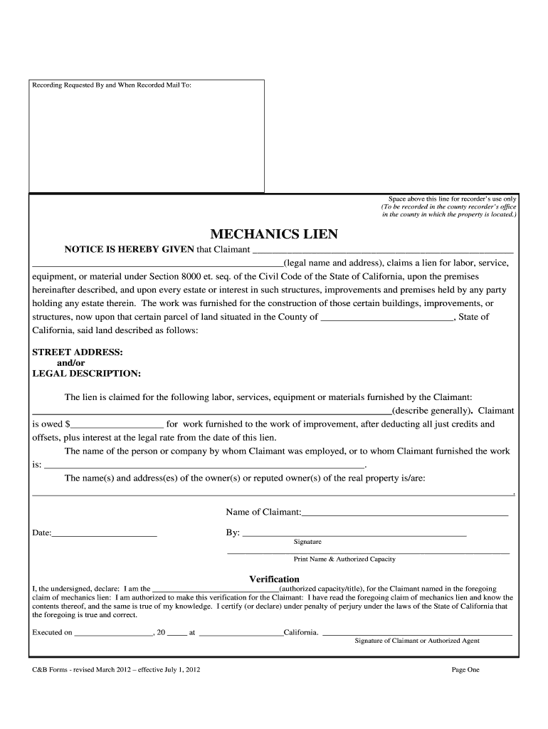 2012 2026 Form C B Mechanics Lien Fill Out Sign Share Online PdfFiller 2012 2026 Form C B Mechanics Lien Fill Out Sign Share Online PdfFiller