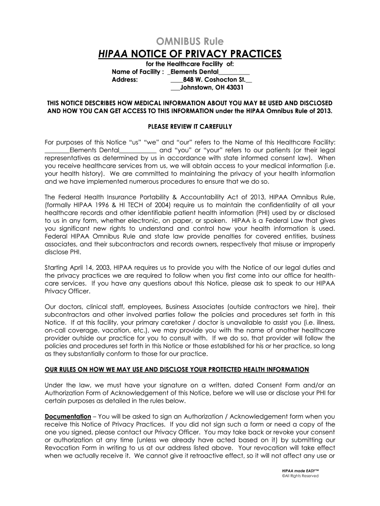 2013 2026 Form Hipaa Notice Of Privacy Practices Fill Out Sign Share Online PdfFiller 2013 2026 Form Hipaa Notice Of Privacy Practices Fill Out Sign Share Online PdfFiller