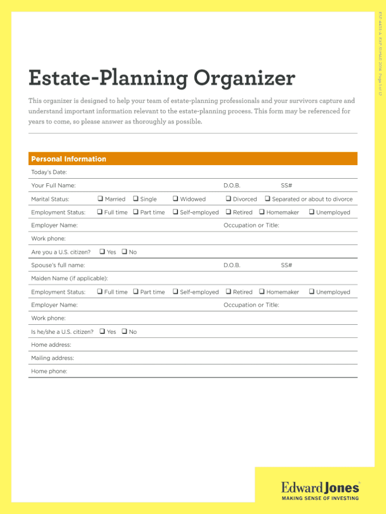 2014 2026 Form EdwardJones EST 4435 A Fill Out Sign Share Online PdfFiller
