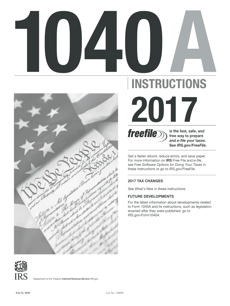 2017 2026 Form IRS Instructions 1040 A Fill Out Sign Share Online PdfFiller