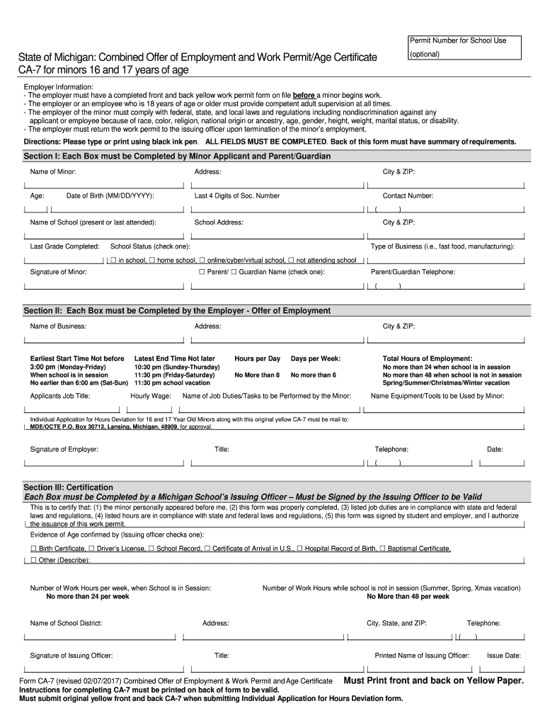 2017 2026 Form MI CA 7 Fill Out Sign Share Online PdfFiller
