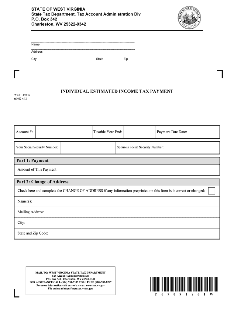 2018 2026 Form WV DoR WV IT 140ES Fill Out Sign Share Online PdfFiller