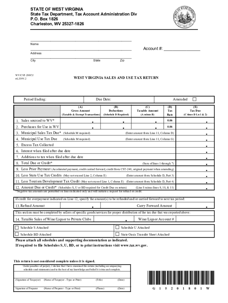 2021 2026 Form WV DoR CST 200CU Fill Out Sign Share Online PdfFiller