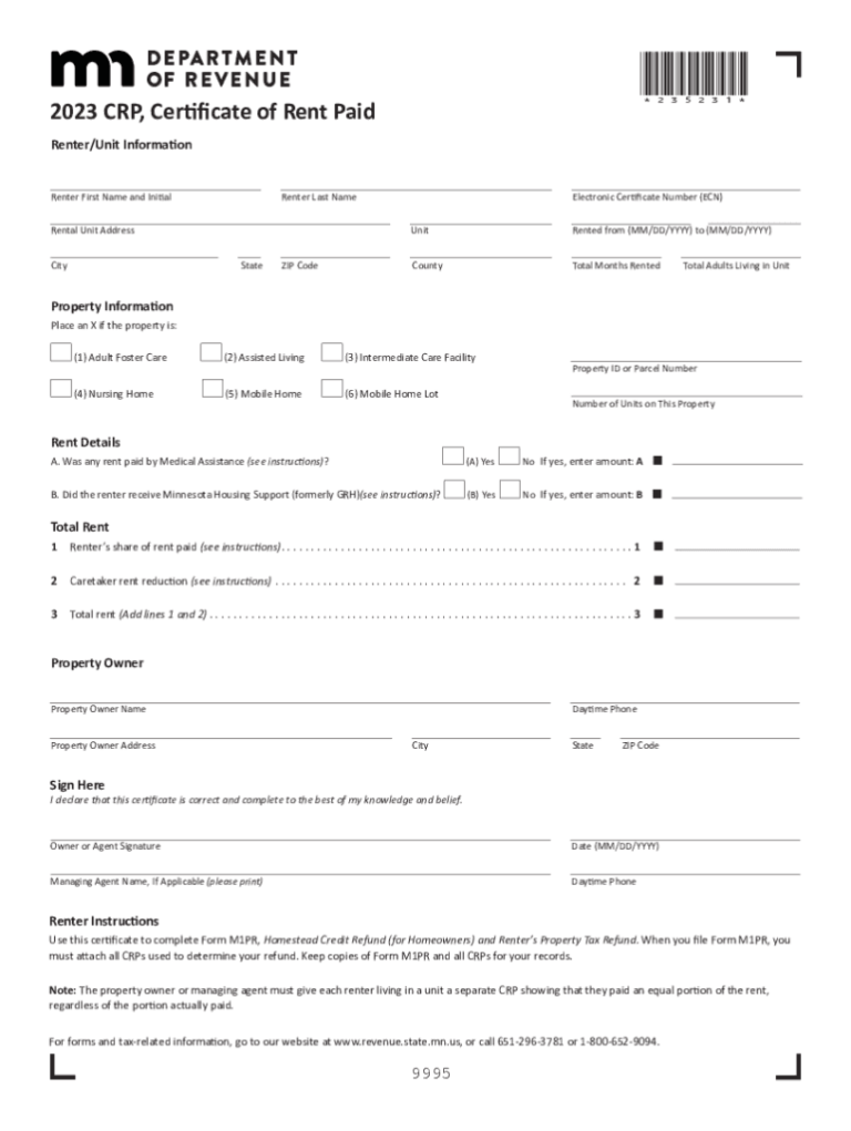 2023 2026 Form MN DoR CRP Fill Out Sign Share Online PdfFiller