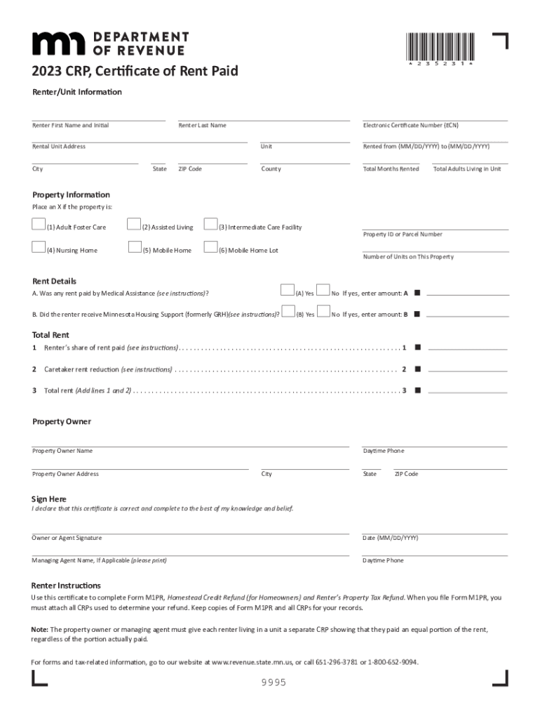 2023 2026 Form MN DoR CRP Fill Out Sign Share Online PdfFiller 2023 2026 Form MN DoR CRP Fill Out Sign Share Online PdfFiller