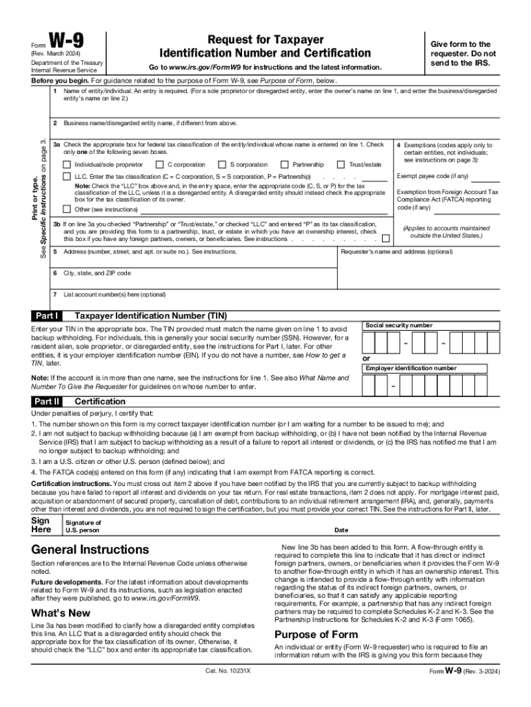 2024 2026 Form IRS W 9 Fill Out Sign Share Online PdfFiller 2024 2026 Form IRS W 9 Fill Out Sign Share Online PdfFiller