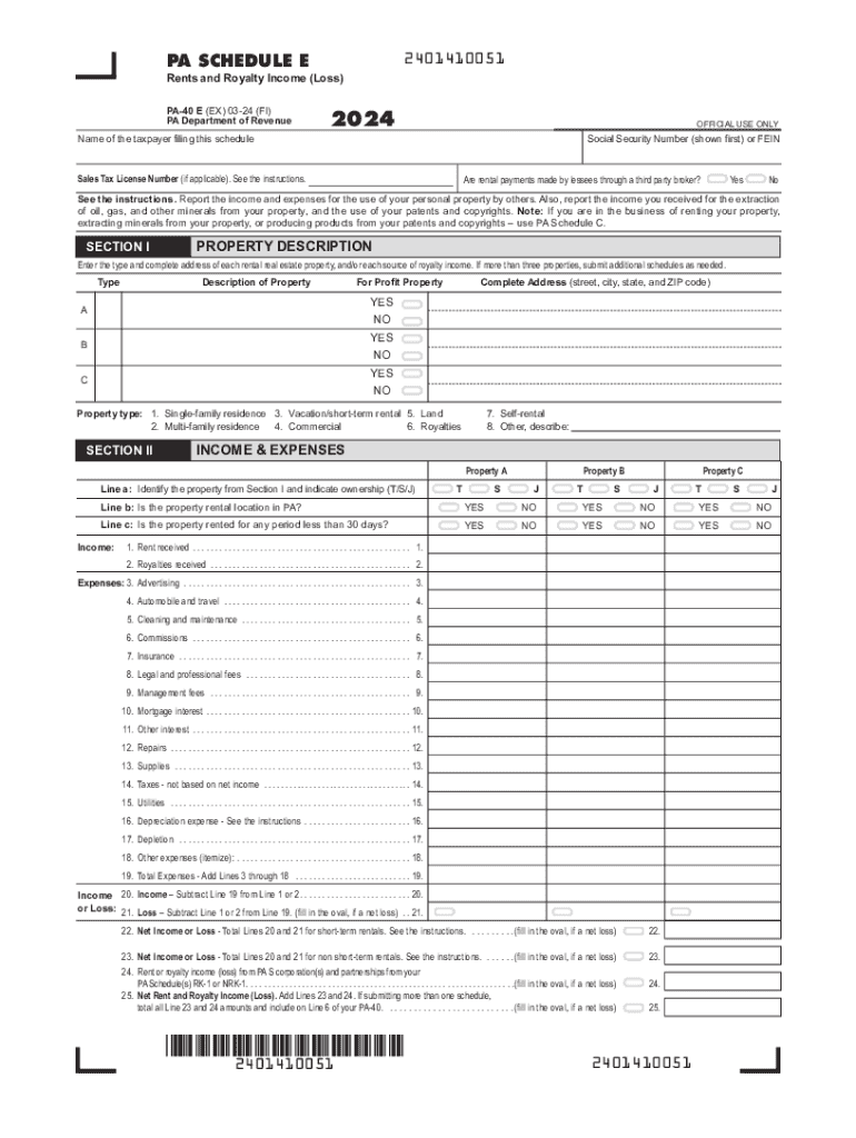 2024 2026 Form PA PA 40 E Fill Out Sign Share Online PdfFiller