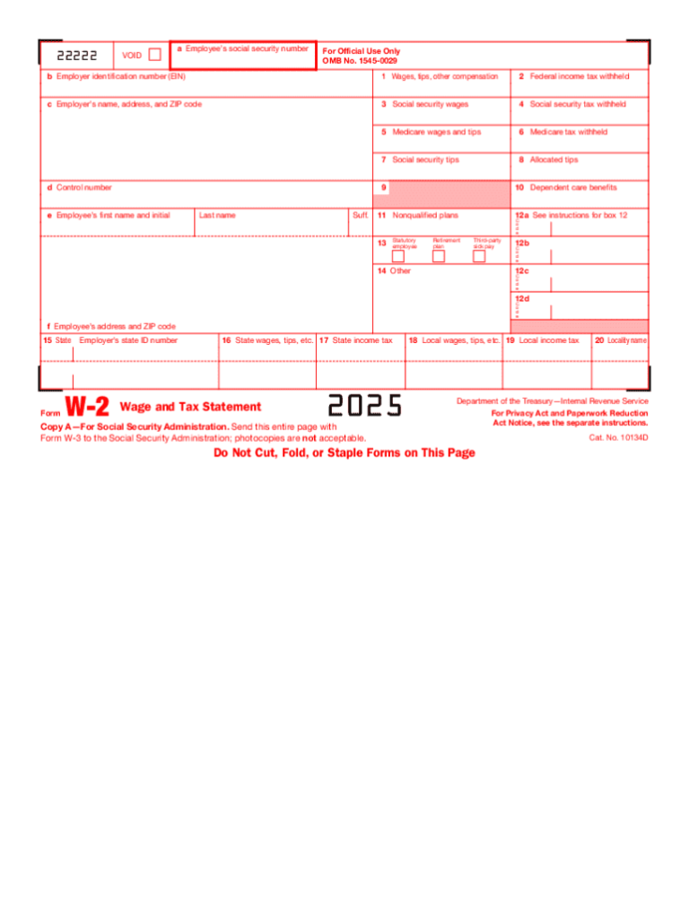 2025 Form IRS W 2 Fill Out Sign Share Online PdfFiller