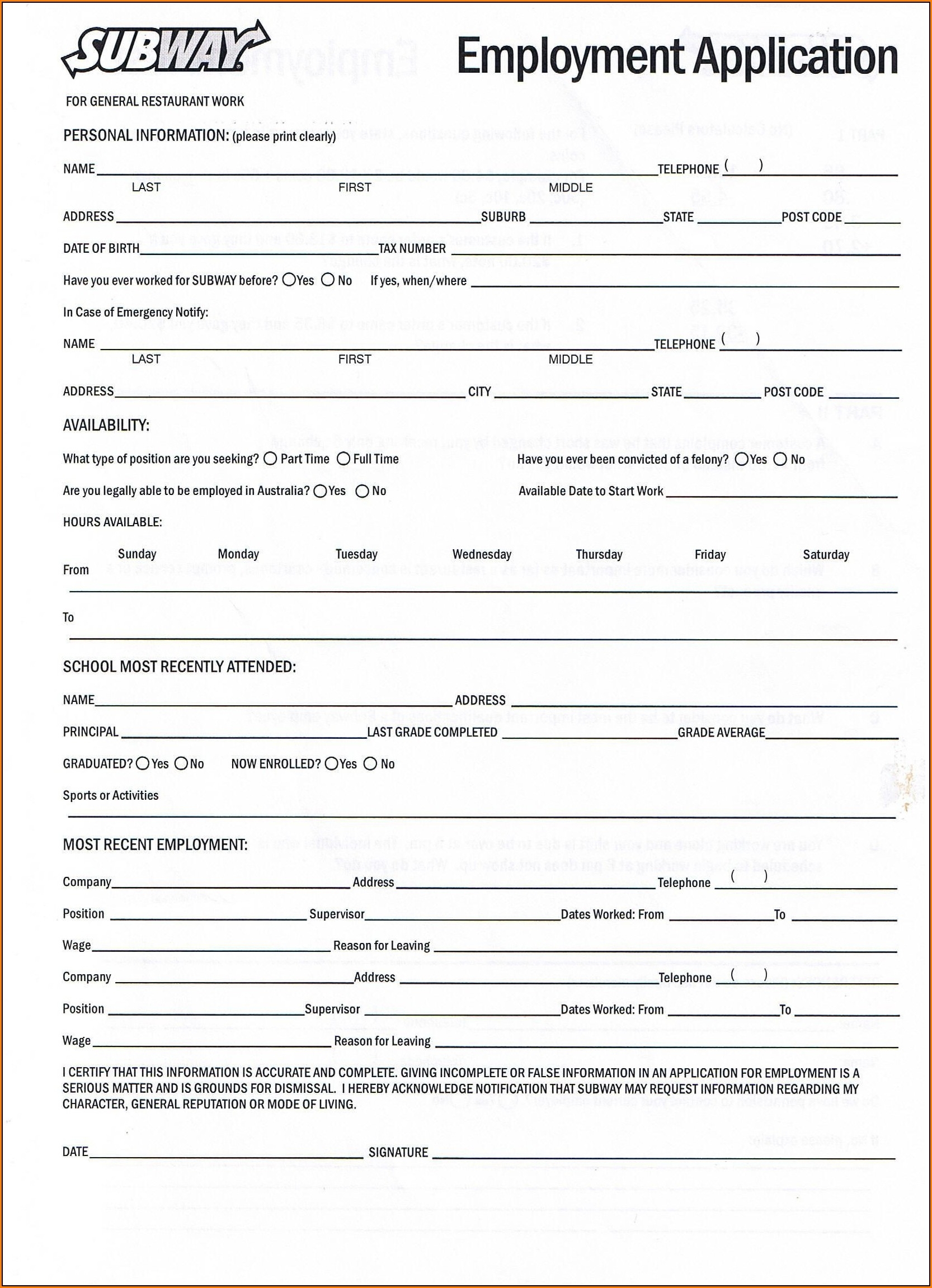 30 Mcdonalds Job Application Form Free To Edit Download amp Print Worksheets Library
