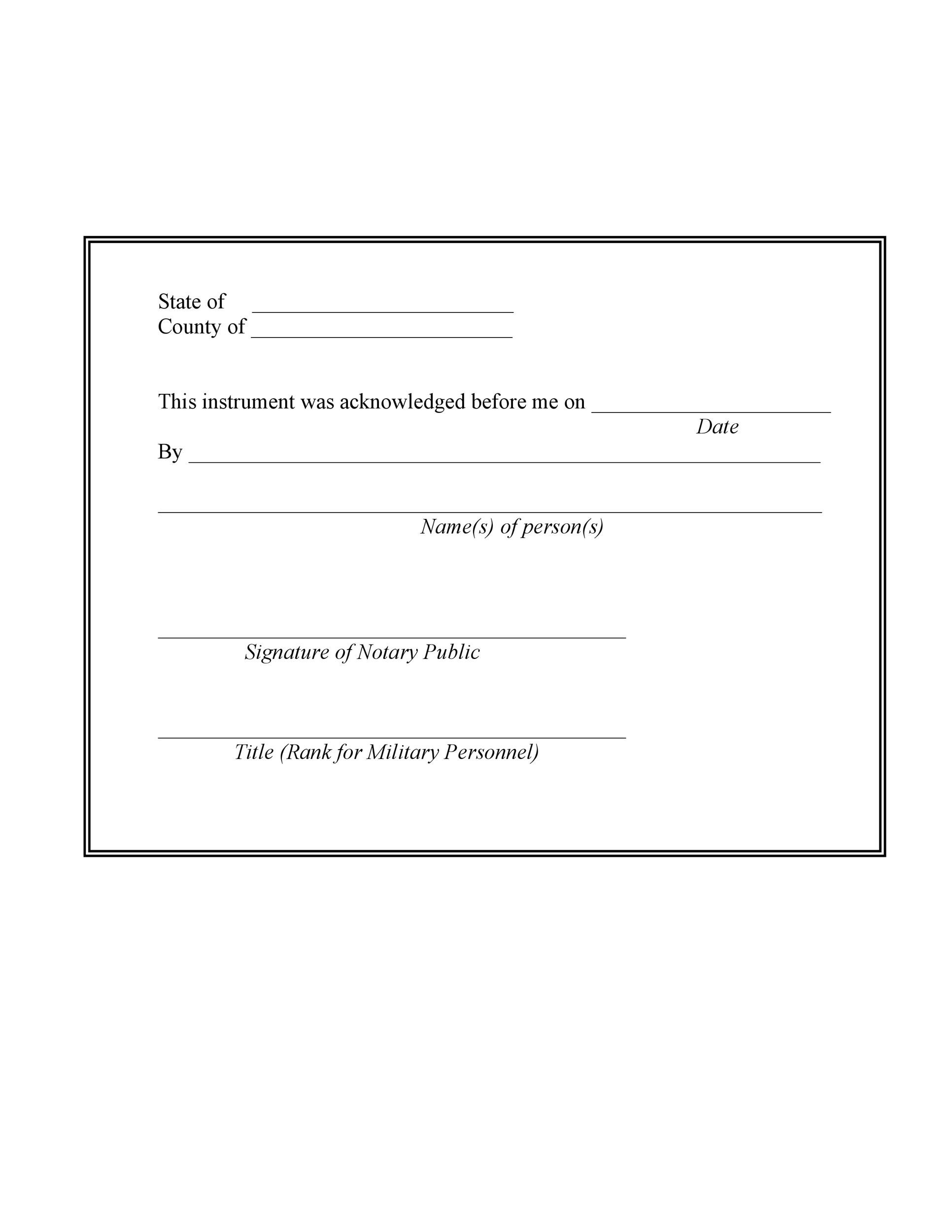 free printable notary forms pdf