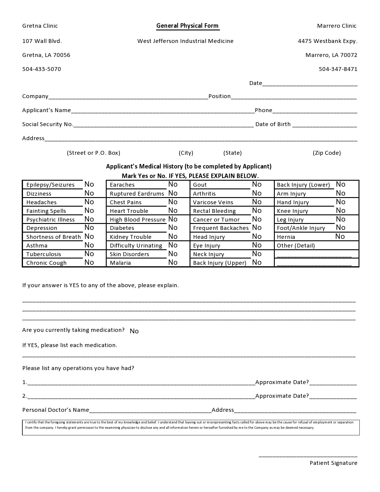 40 Printable Physical Forms For Work 100 Free TemplateArchive 40 Printable Physical Forms For Work 100 Free TemplateArchive