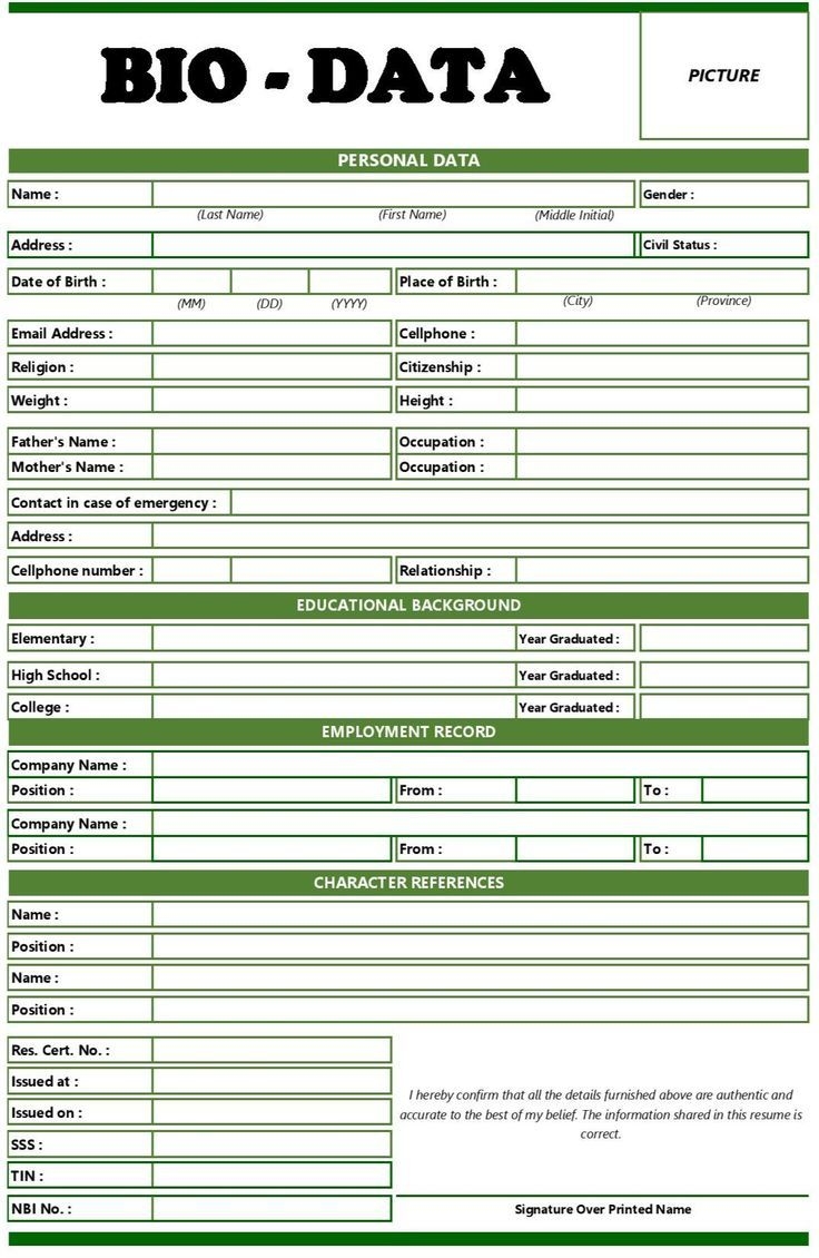 Biodata green simple Bio Data Biodata Format Download Biodata Format Biodata green simple Bio Data Biodata Format Download Biodata Format