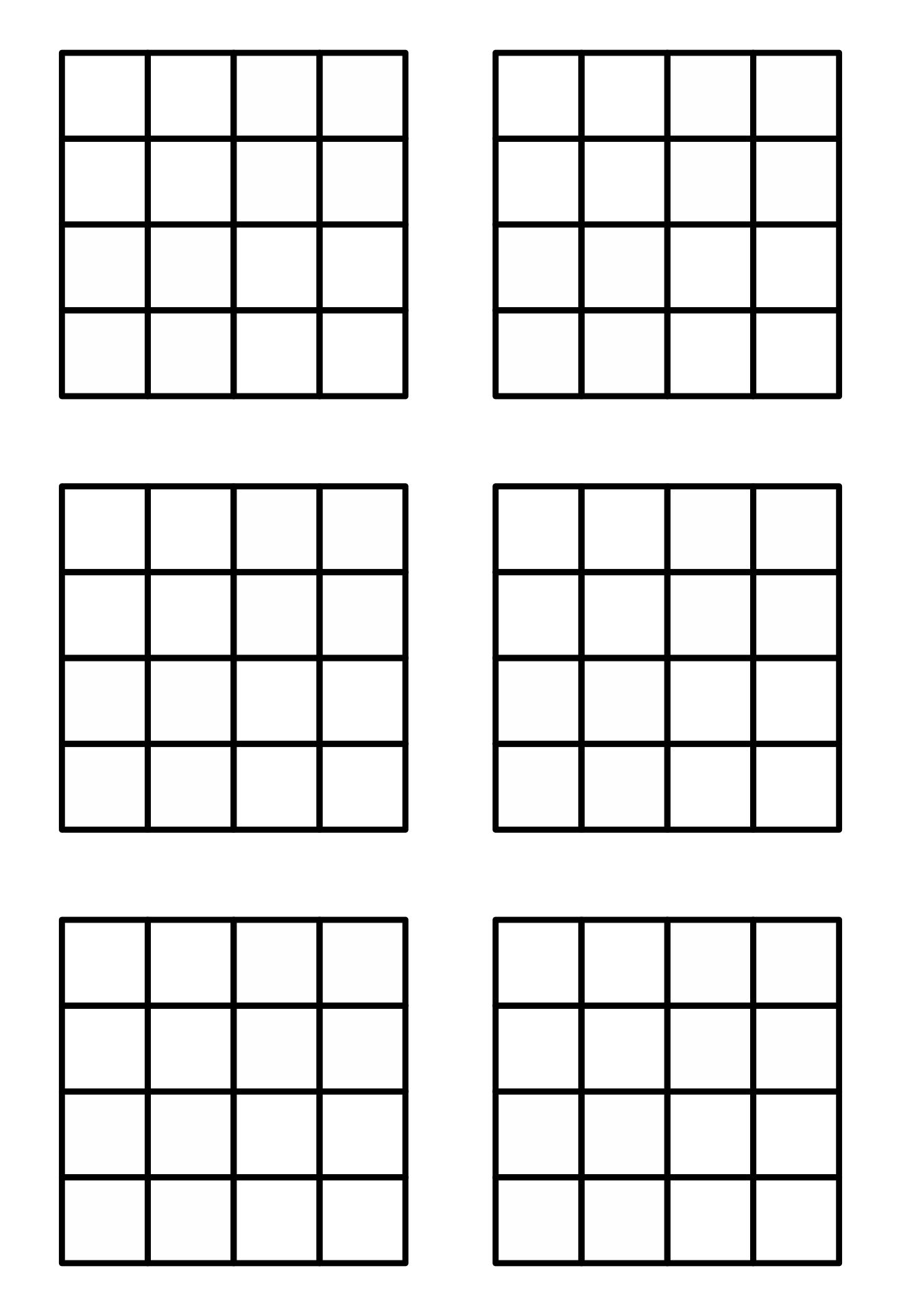 printable blank sudoku forms