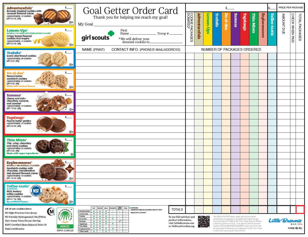 Booth Print Materials Little Brownie Bakers