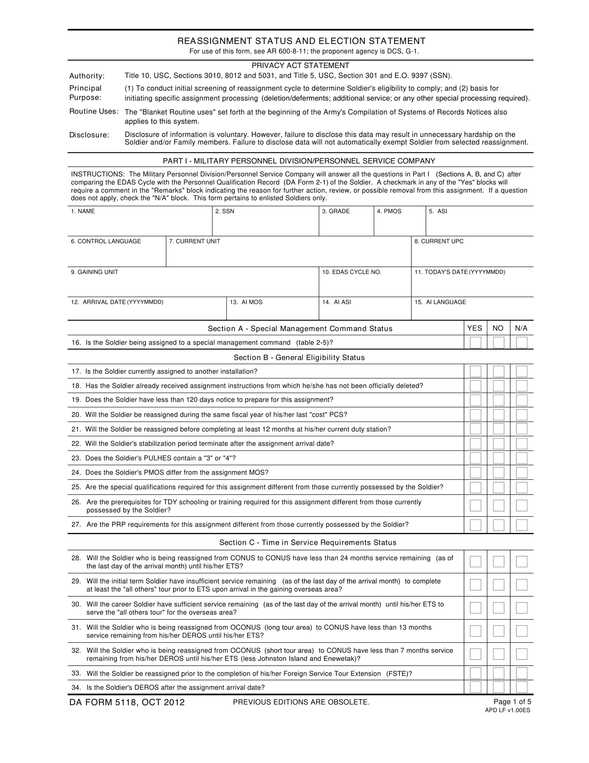 DA Form 2173 2025 2026 Fill Official Forms Online