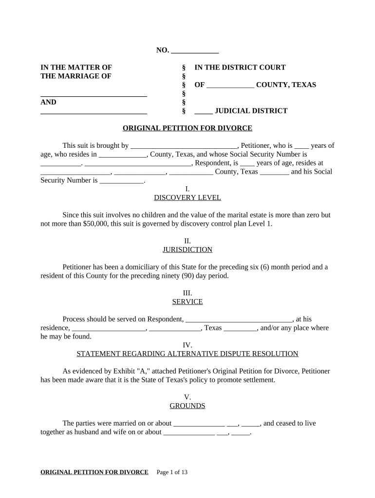 Divorce Forms Tarrant County Texas Printable Study Planner