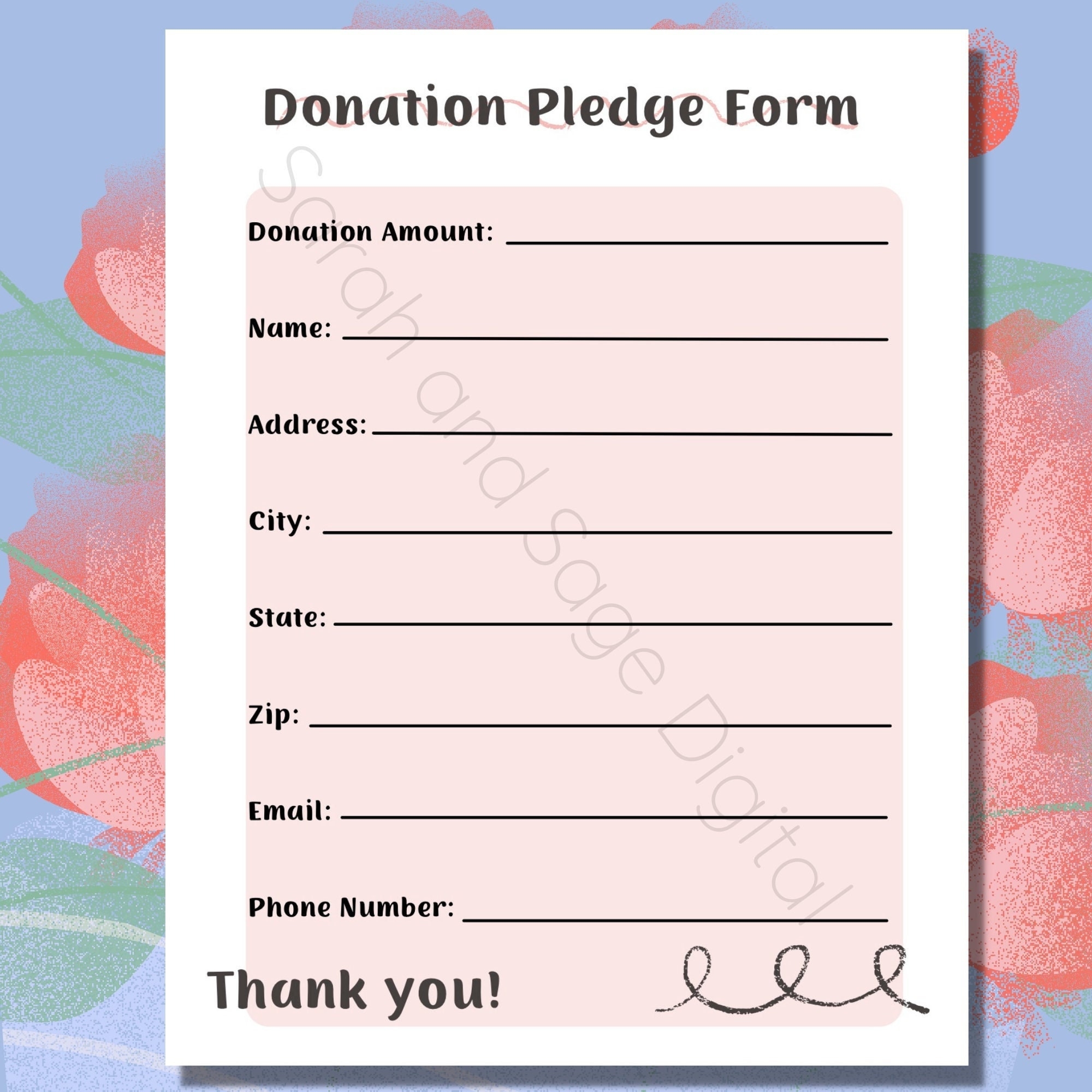 Donation Form Printable Donation Fundraising Flyer School Fundraiser Template Digital File Instant PDF Download Breast Cancer Charity Etsy Donation Form Printable Donation Fundraising Flyer School Fundraiser Template Digital File Instant PDF Download Breast Cancer Charity Etsy
