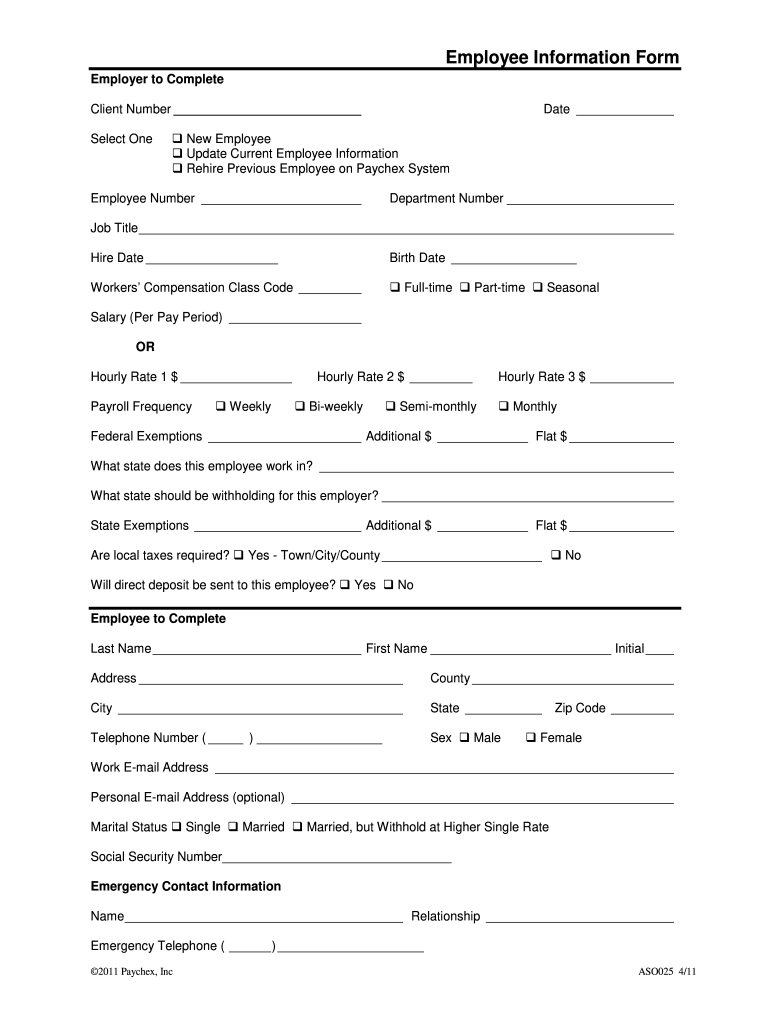 Employee Information Form Fill Out Sign Share Online PdfFiller Employee Information Form Fill Out Sign Share Online PdfFiller