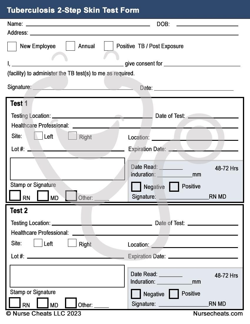 printable tb skin test form pdf