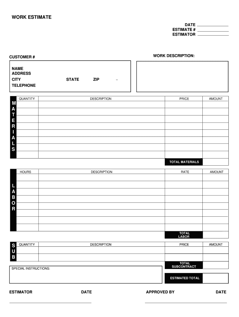 Estimate Template Free Download Pdf Fill Out Sign Online DocHub Estimate Template Free Download Pdf Fill Out Sign Online DocHub