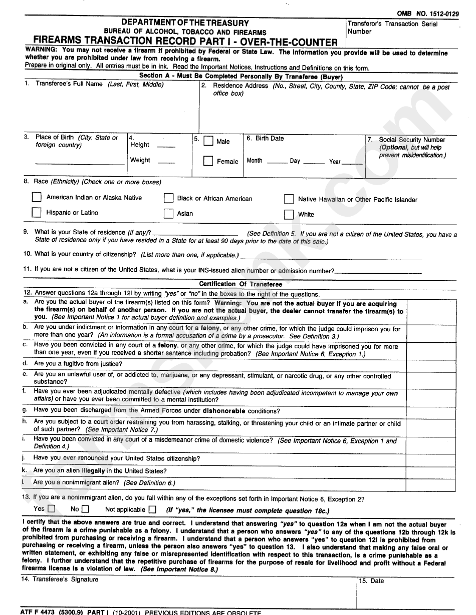 printable form 4473 pdf printable form 4473 pdf