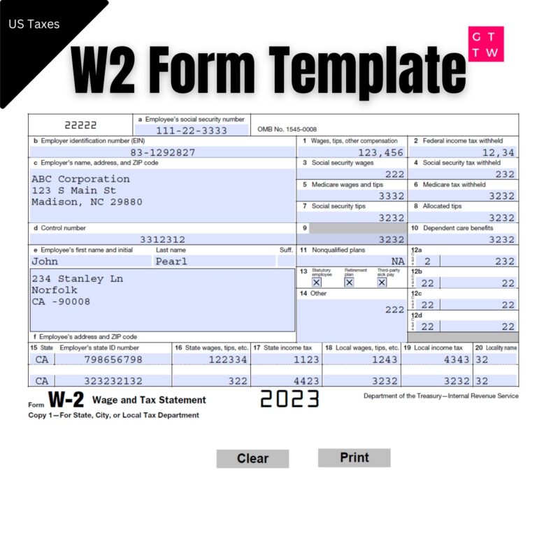 Fillable W2 Form IRS 2024 2023 digital Download Etsy Israel