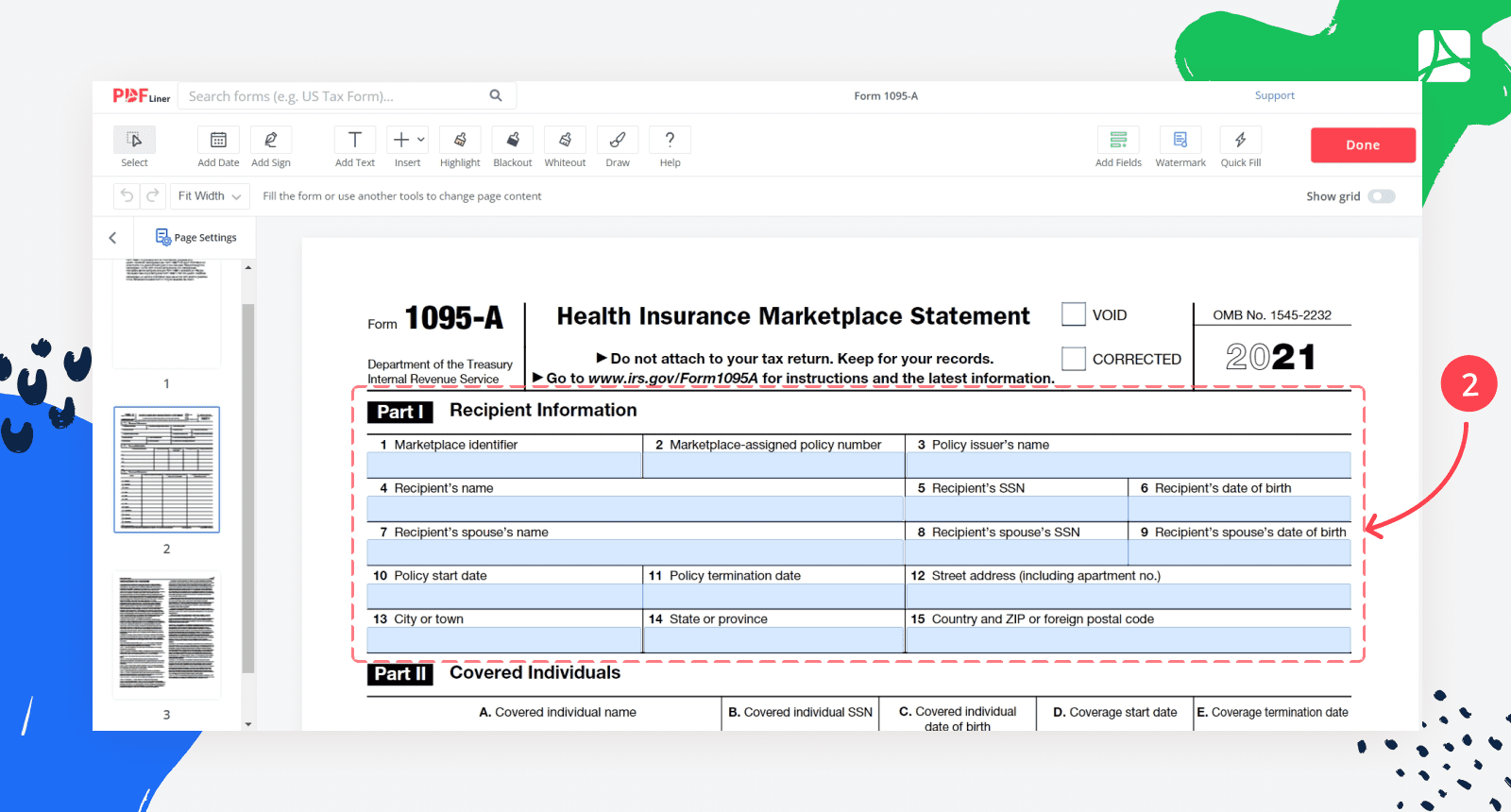 printable form 1095 a printable form 1095 a