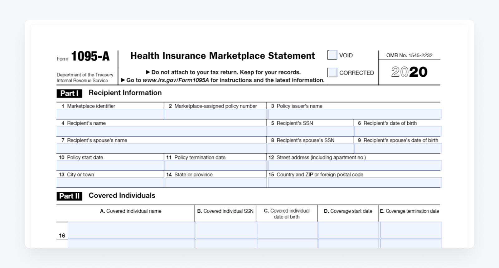 Form 1095 A Printable Study Planner Form 1095 A Printable Study Planner