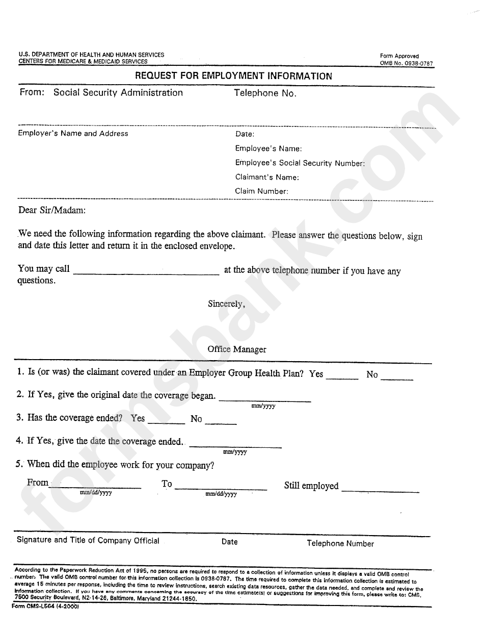 form cms l564 printable