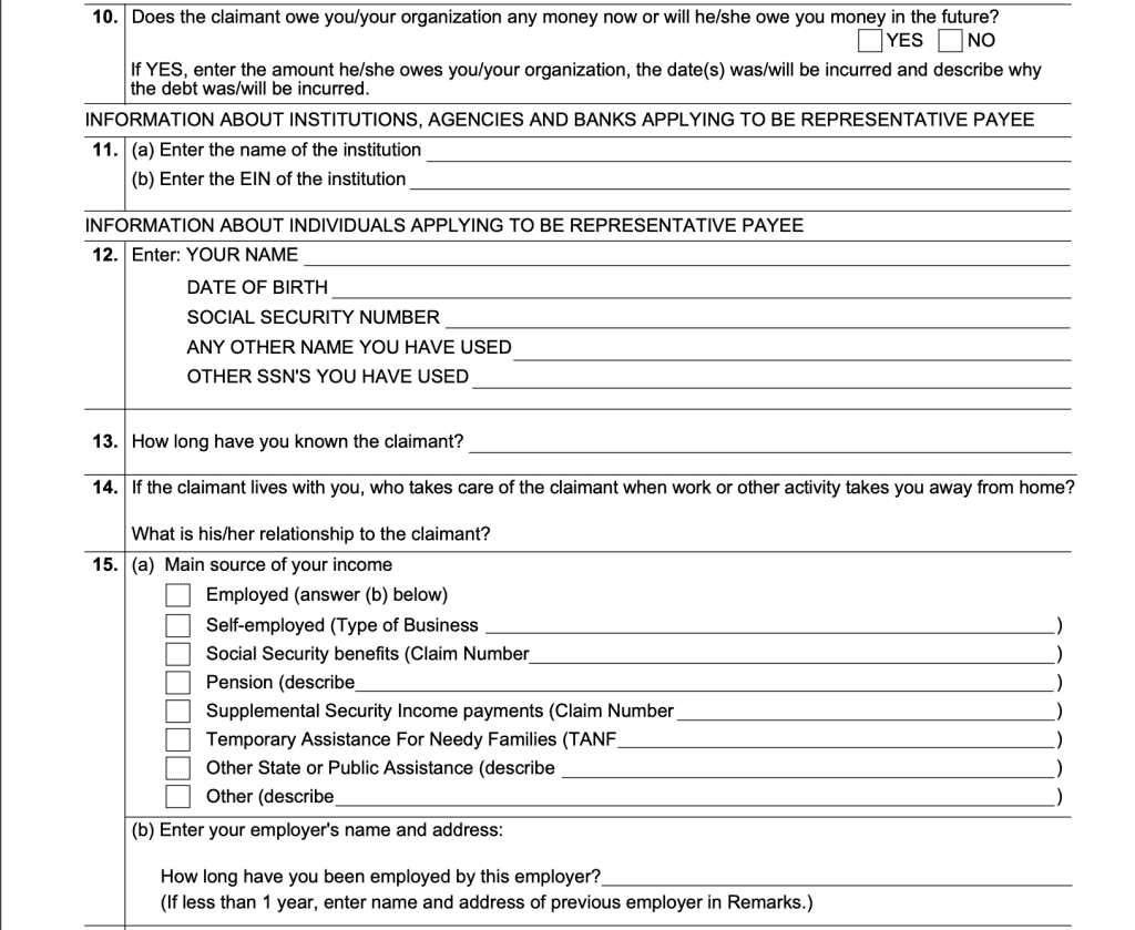 Form SSA 11 BK A Representative Payee Guide Form SSA 11 BK A Representative Payee Guide