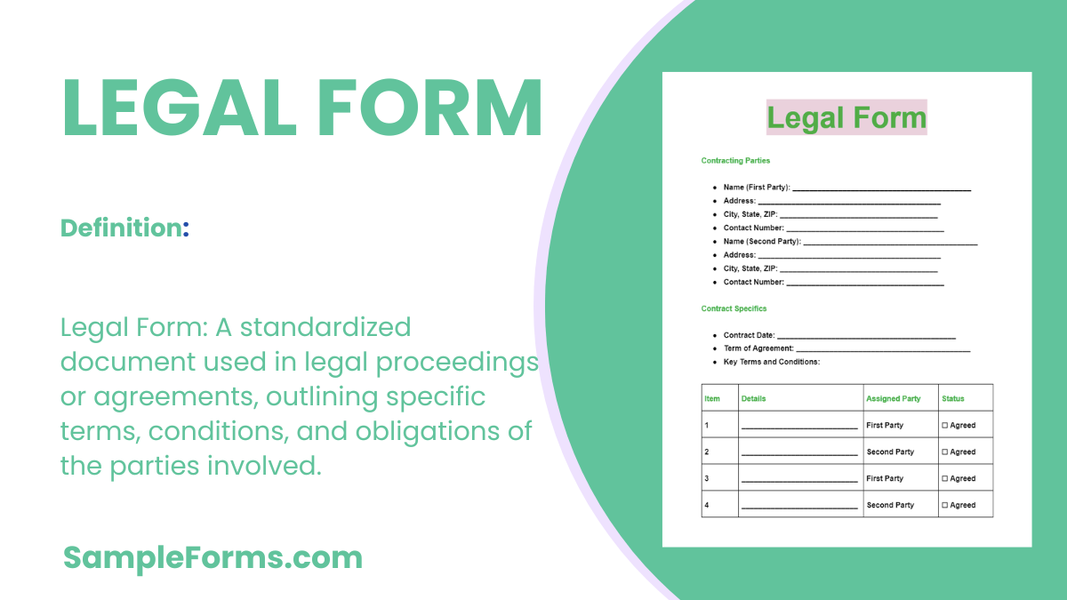 free legal forms printable