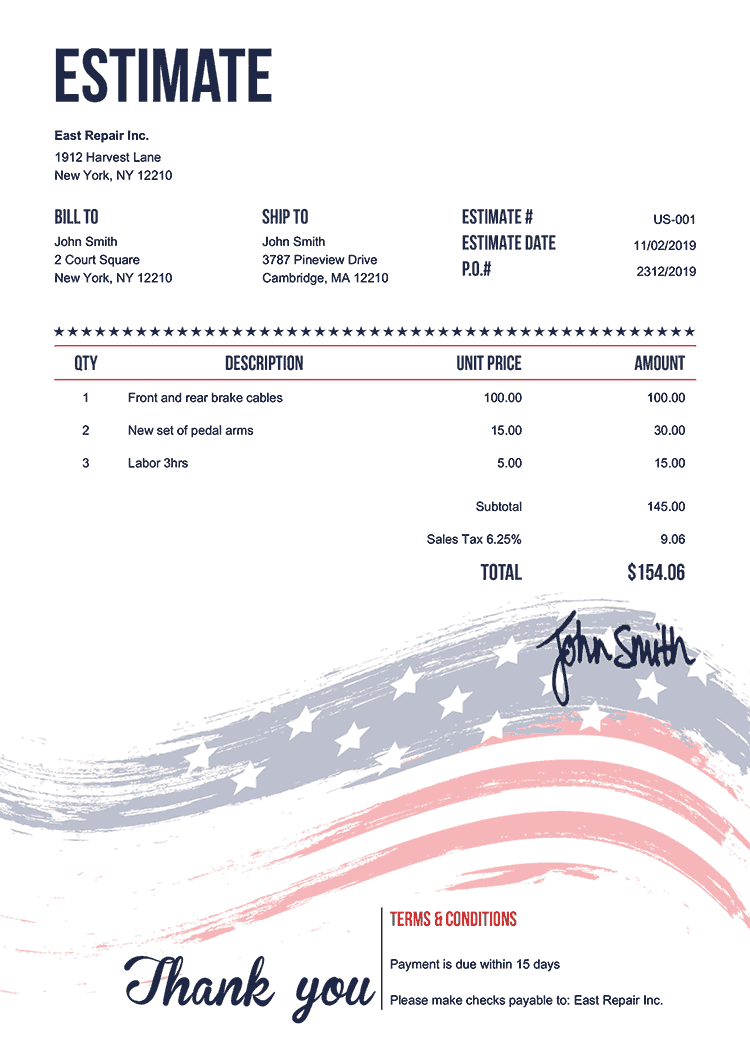 Free Estimate Templates 100 Styles Print Download PDF Free Estimate Templates 100 Styles Print Download PDF