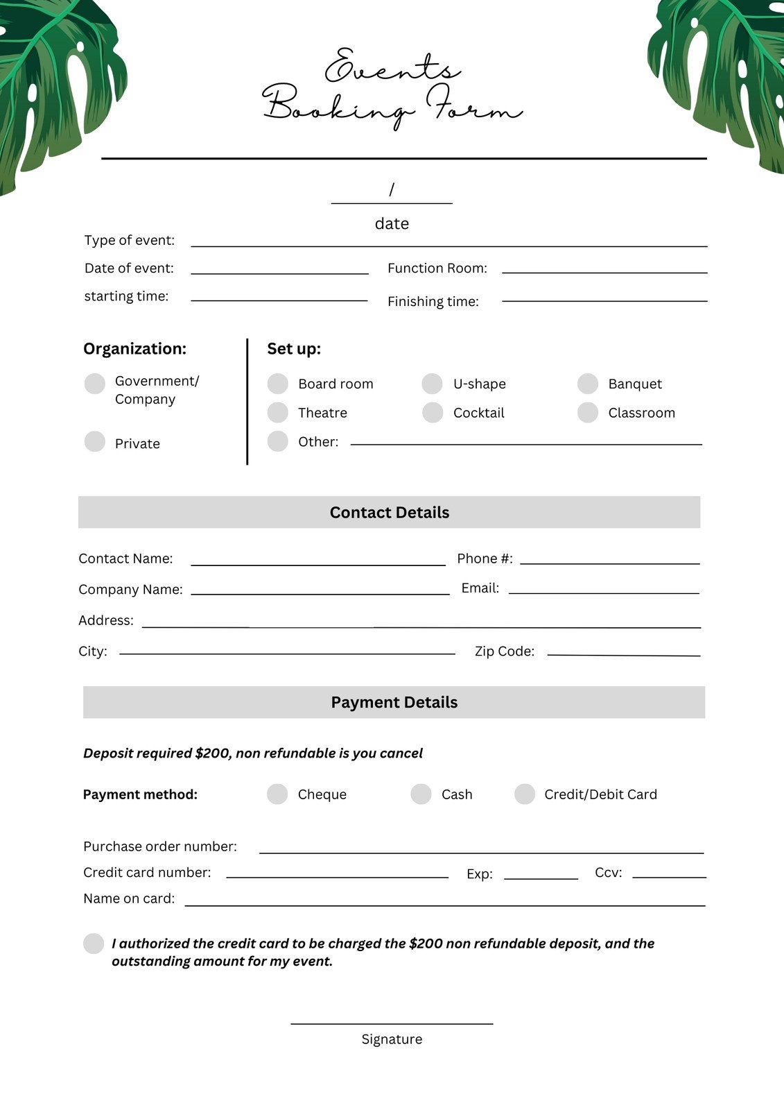 printable form generator