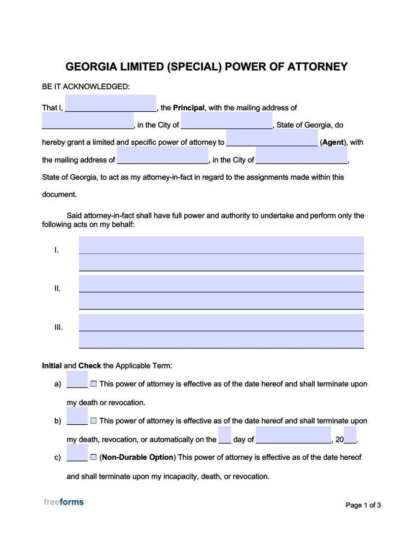 free printable power of attorney forms free printable power of attorney forms