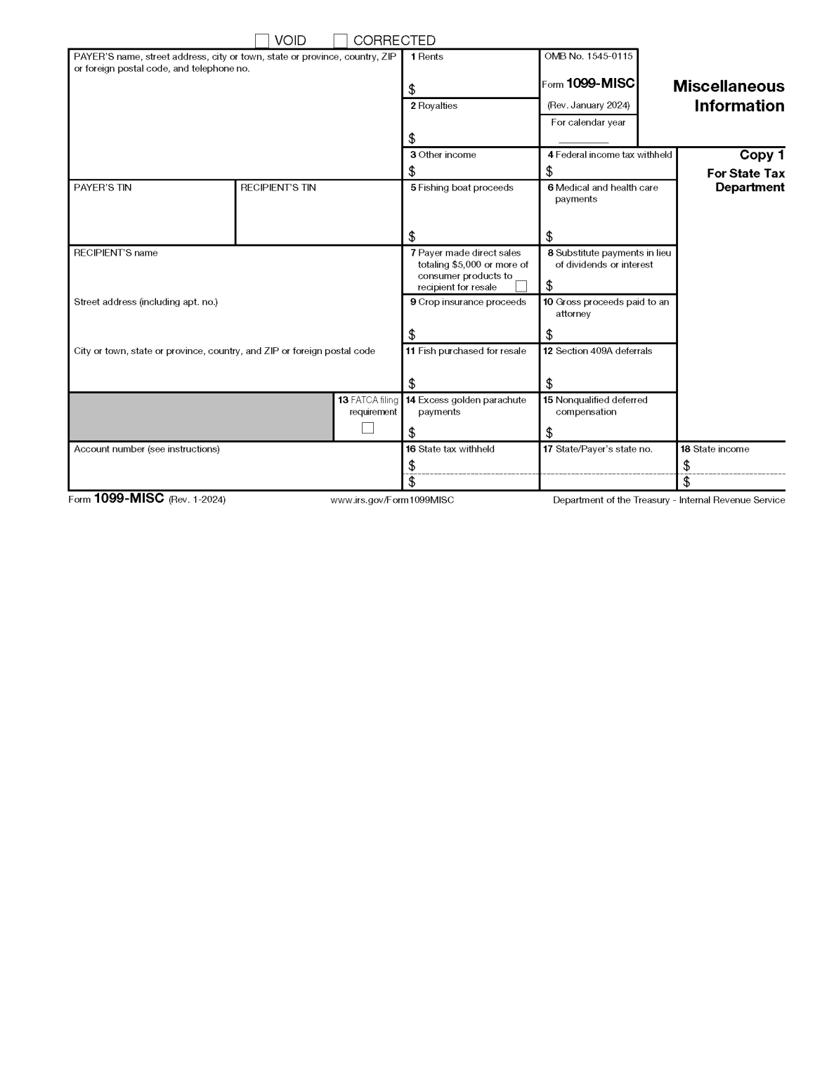 Free IRS 1099 Form PDF EForms Free IRS 1099 Form PDF EForms