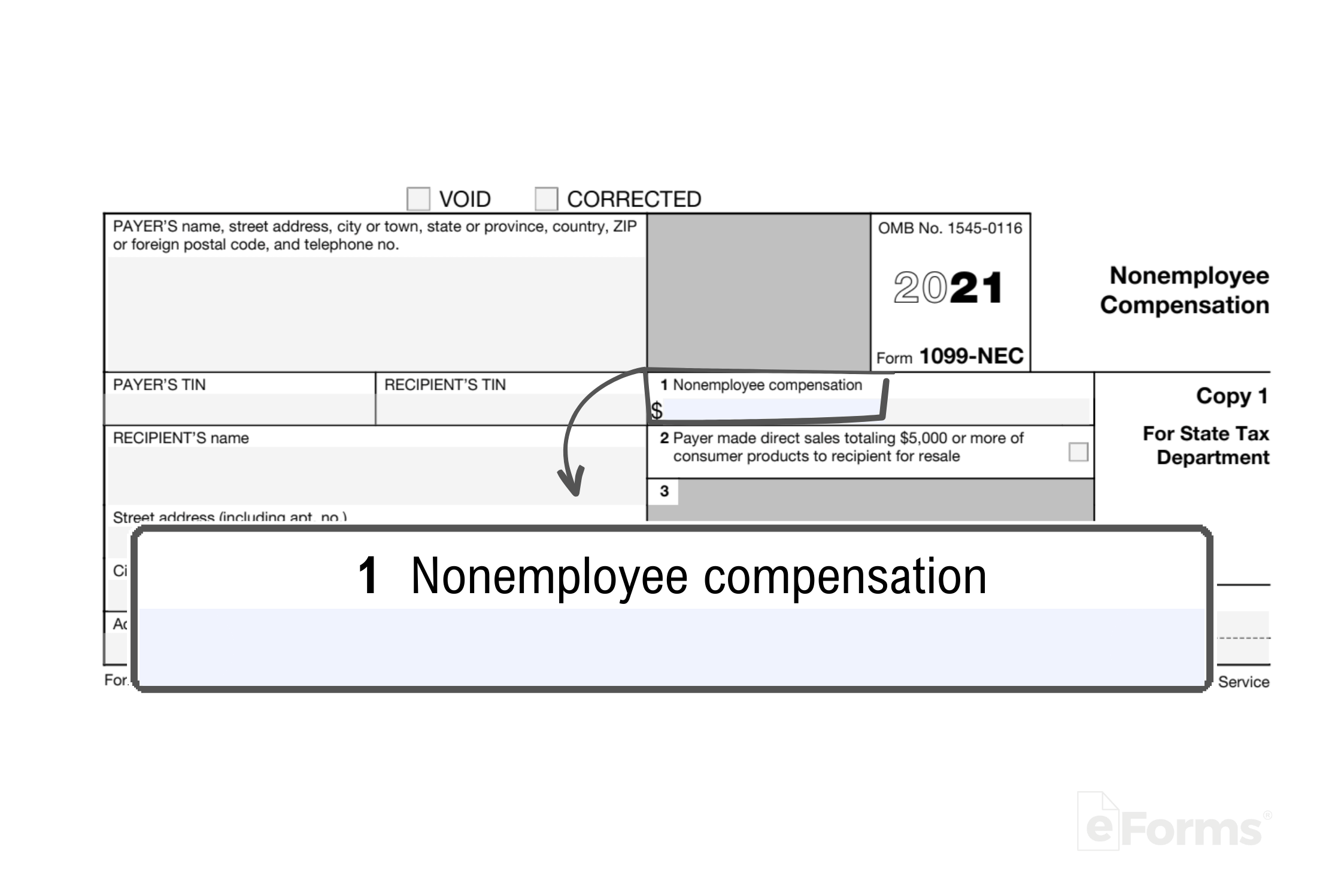 free printable 1099 form 2024