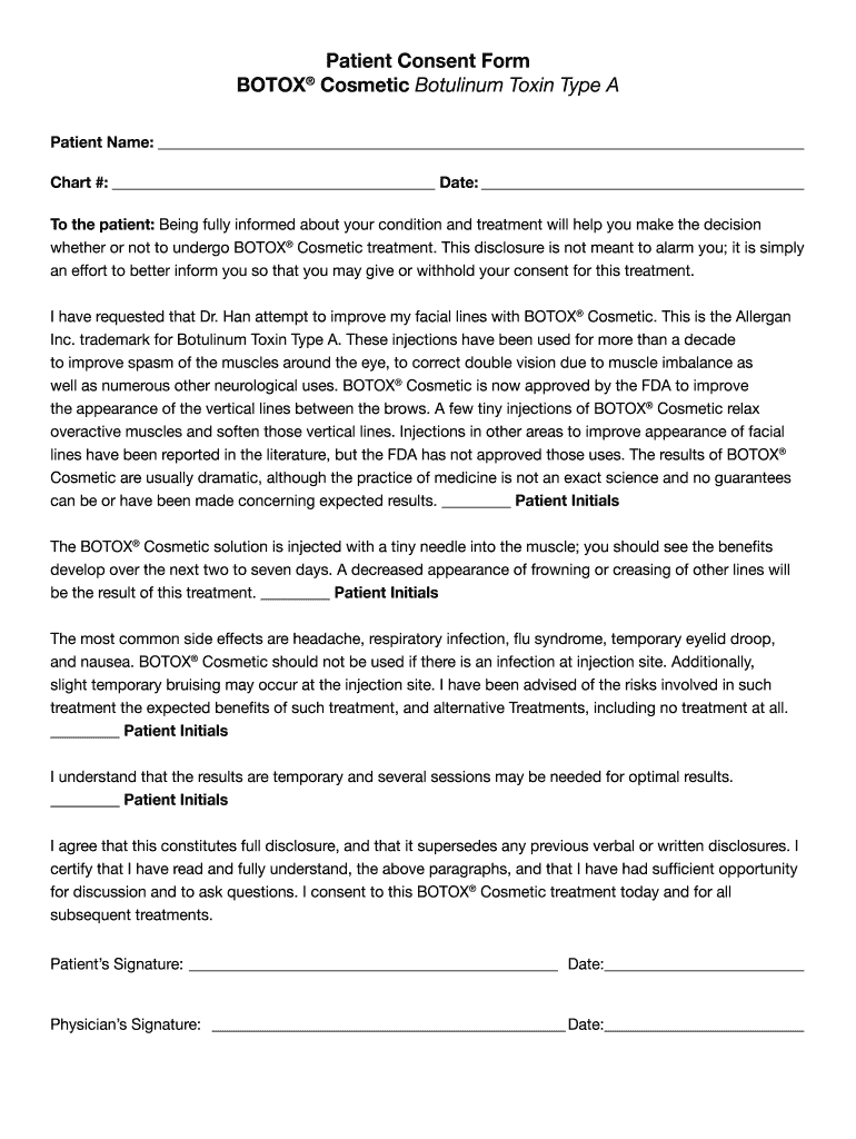 Free Printable Botox Consent Form Fill Out Sign Online DocHub Free Printable Botox Consent Form Fill Out Sign Online DocHub