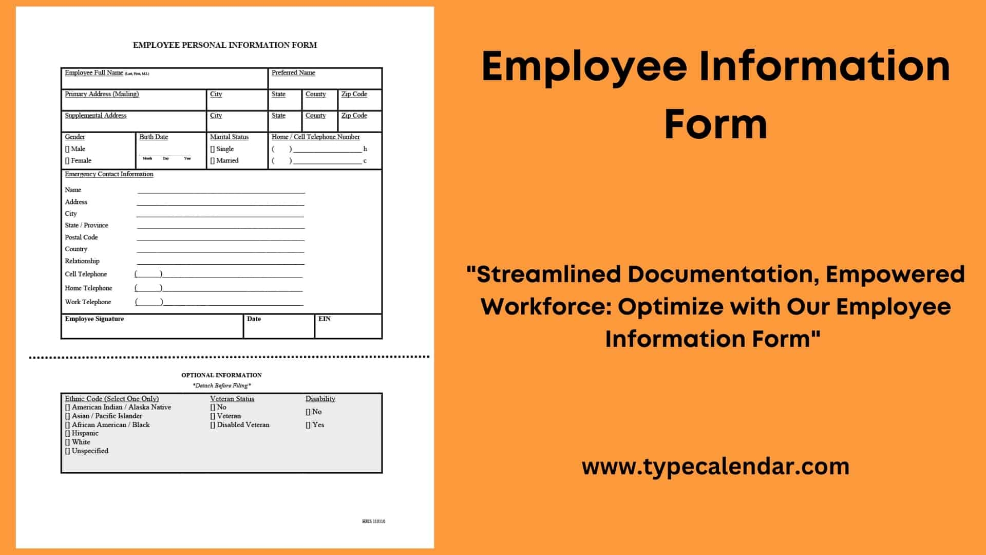 basic template printable employee information form basic template printable employee information form